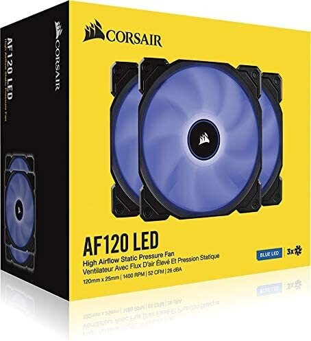 CORSAIR AF120-LED bleu Pack de 3 ventilateurs x 120mm