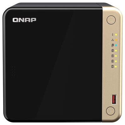 Serveur NAS QNAP TS-464-4G - 4 Baies - Noir et Doré