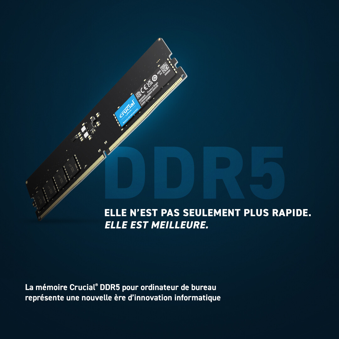 CRUCIAL PRO DDR5 - 5600MHz - 16Go (1X16Go)