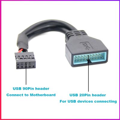 Câble adaptateur USB 3.0 (19 broches) vers USB 2.0 (9 broches)
