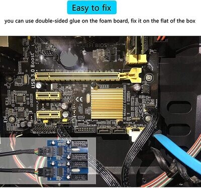Carte mère USB 2.0 9 broches femelle - Séparateur 1 à 2/4 - Noir