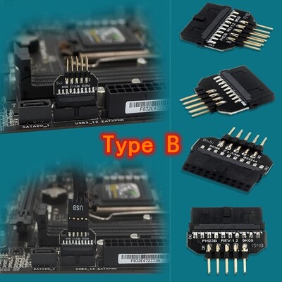 Adaptateur USB 2.0 9 broches vers USB 3.0 19 broches femelle