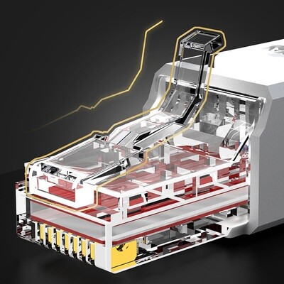 Connecteur RJ45 CAT6A Sans Outil Réutilisable Blanc - Réf. 01488
