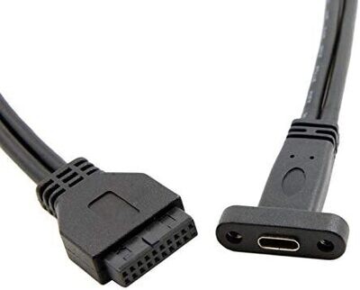 Câble USB-C femelle vers USB 3.0 carte mère 19 broches