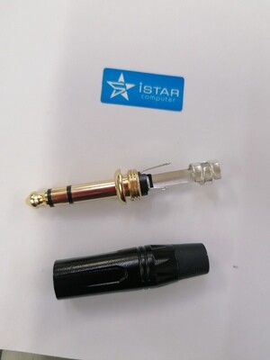 Connecteur Jack 6.35mm Mâle Stéréo - Noir