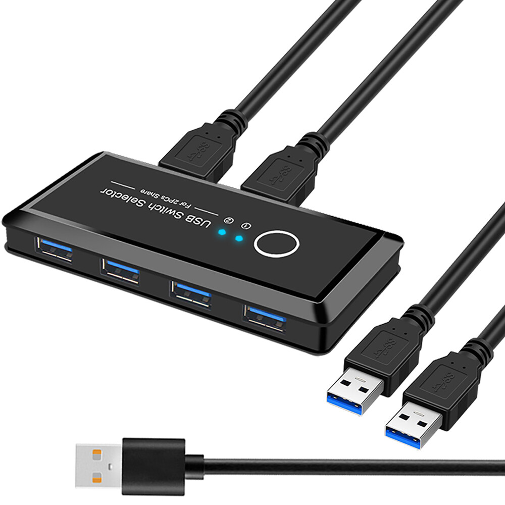 Switch USB 3.0/2.0 Commutateur KVM 4 en 2