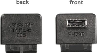 Adaptateur avant USB vertical USB 3.1 - Noir