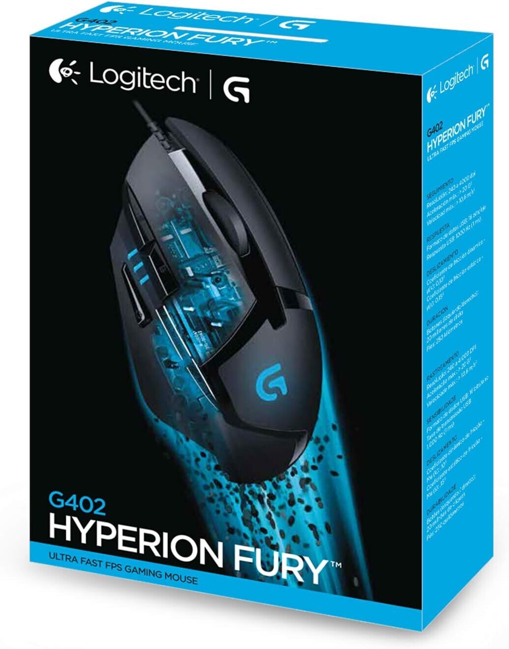 LOGITECH G402 HYPERION FURY BLACK - LED 4000DPI