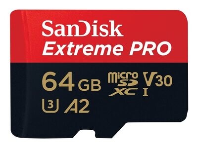 San Disk Extrême Pro micro SDXC - 64GB/128GB/256GB