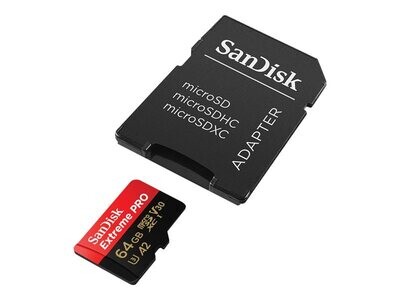 Carte mémoire SanDisk Extrême Pro micro SDXC - 64GB