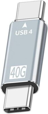 Adaptateur USB4 Type C Mâle vers Type C Mâle - 40 Gbps - 100W