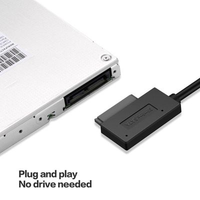 Câble Adaptateur SATA II Slimline vers USB 2.0 - Noir - 30cm - 480 Mbps