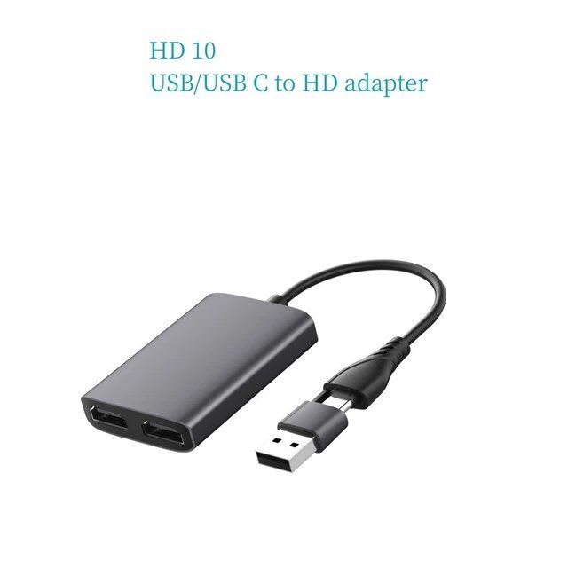 Adaptateur USB-C Dual HDMI 4K HD10