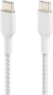 Belkin BOOSTCHARGE Câble USB-C Tressé 1m Blanc