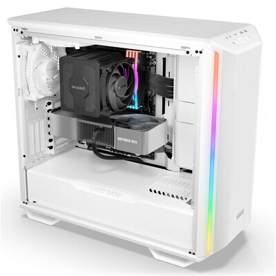 Boîtier PC Moyen Tour Blanc avec Éclairage ARGB et Silence Optimal