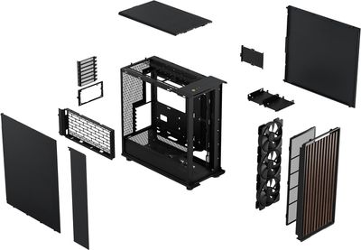 Boîtier PC Fractal North XL - Noir - Charbon de bois - Midi Tower