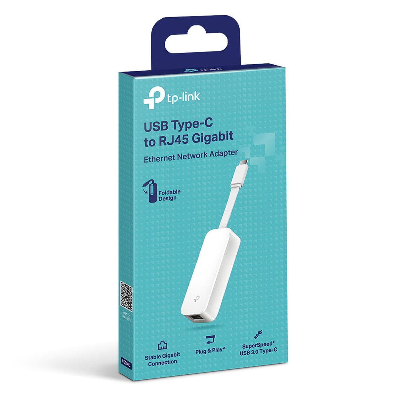 Adaptateur réseau USB-C vers RJ45 Gigabit - TP-Link UE300C - Blanc