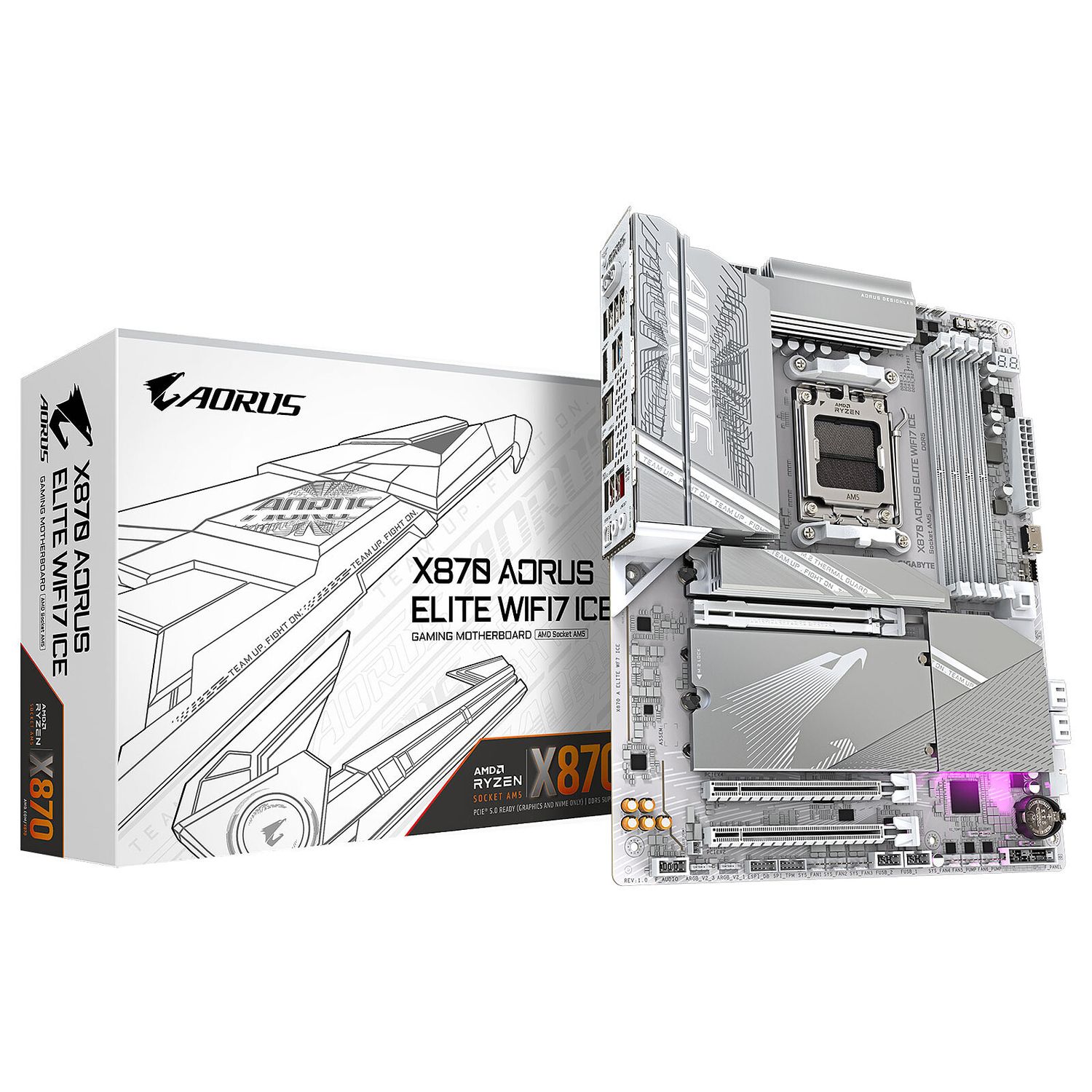 GigaByte X870 Aorus Elite WIFI7 Ice Carte Mère AM5