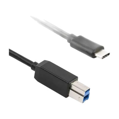 Câble USB-C vers USB B 3.0 1 m Noir Haute Vitesse pour Imprimante et Scanner
