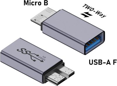 Adaptateur Micro USB B vers USB 3.2 Femelle Ultra-Rapide
