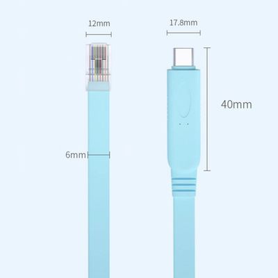 Câble de console USB-C vers RJ45 - Bleu - 1,8m - FTDI