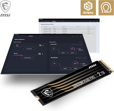 MSI SPATIUM M480 PRO SSD M.2 NVMe PCIe 4.0 - 2 To
