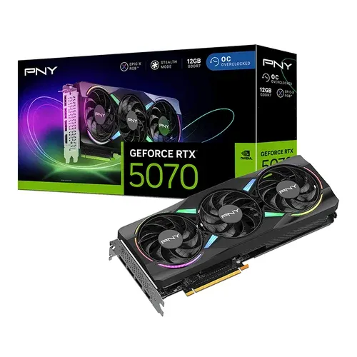 PNY GeForce RTX 5070 12GB ARGB Overclocked Triple Fan