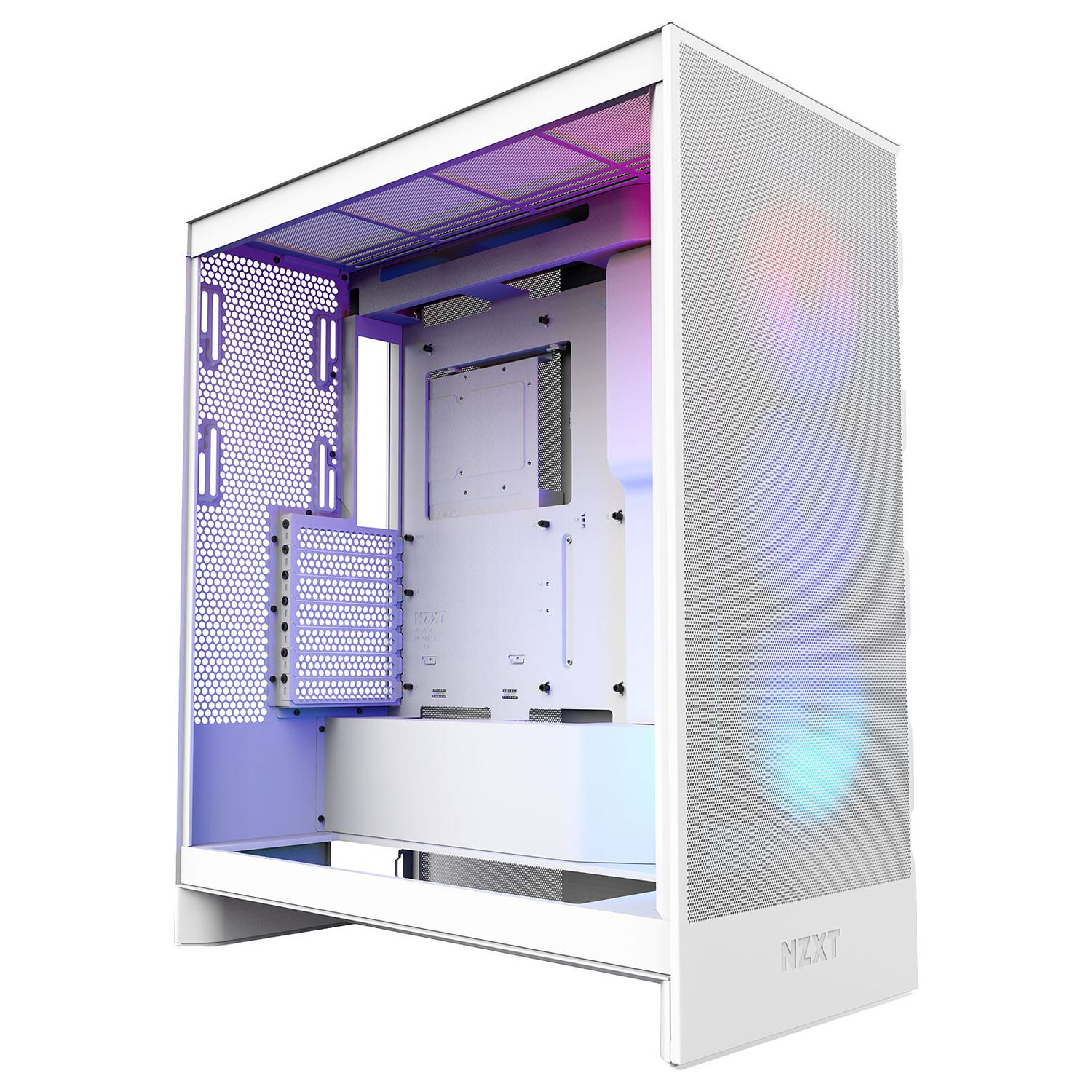 NZXT H7 Flow RGB Blanc - Boîtier PC Double Chambre
