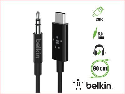 Belkin Câble Audio USB-C vers Jack 3.5mm (90cm)