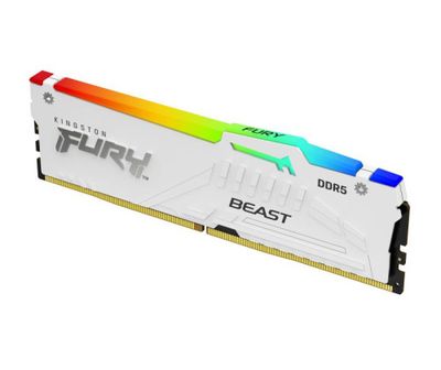 KINGSTON FURY Beast Blanc RGB DDR5 - 6000Mhz - 64Go (2x32Go)