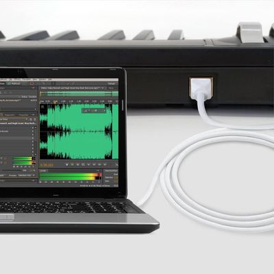Câble USB-C vers USB B - Blanc - 2M