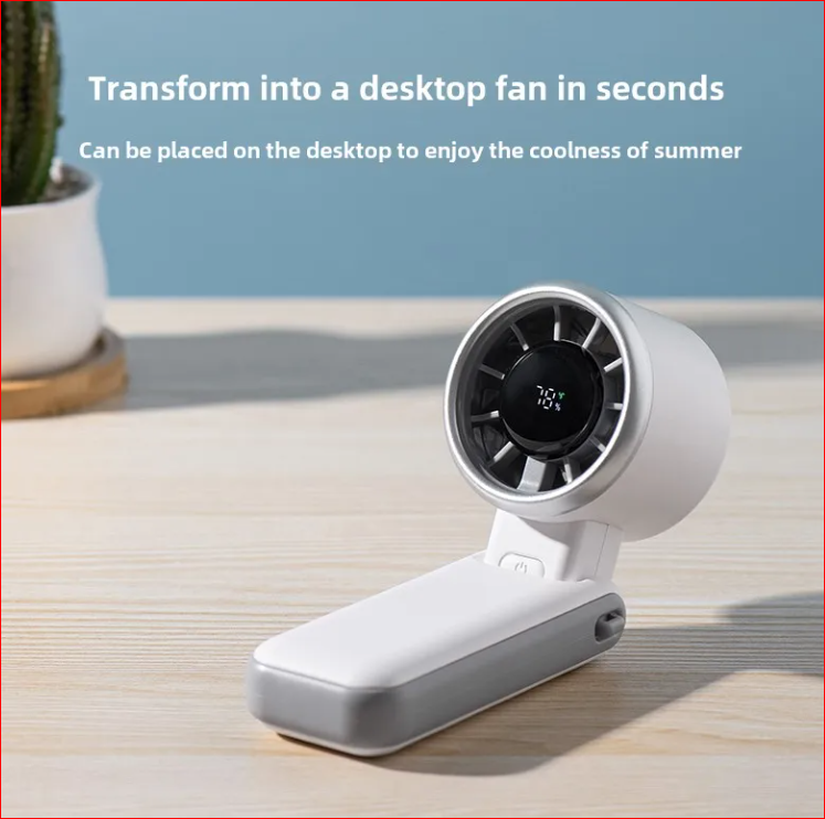Ventilateur  Pliable, 3 Vitesses, Rechargeable par USB C