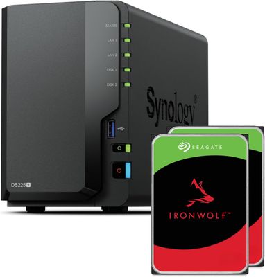 Synology Serveur NAS DS225+ 2 Baies Performant