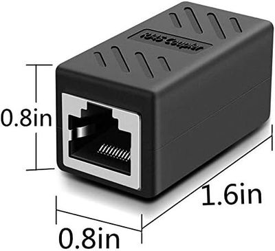 Coupleur RJ45 Femelle/Femelle Blindé - Noir