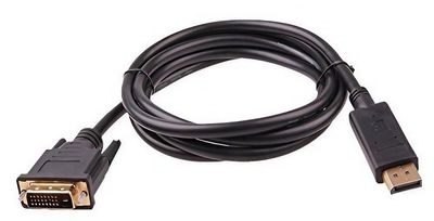 Câble Adaptateur DisplayPort vers DVI, Full HD 1080p, 1,8m, pour Ordinateur, PC, Moniteur, Projecteur - Plug &amp; Play.
