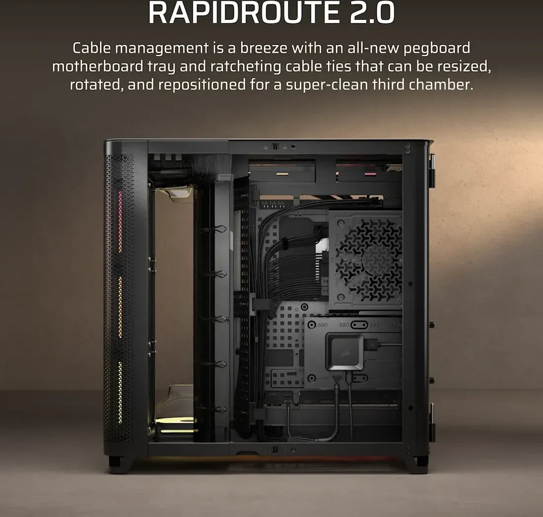 CORSAIR AIR 5400 LX-R RGB LINK Mid-Tower PC Case