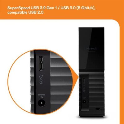Disque dur externe WD My Book - 16 To - Noir - USB 3.0 - 5 Gbit/s