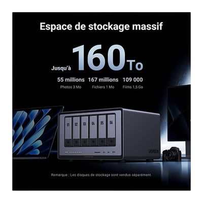 UGREEN DXP6800 Pro - NAS 6 baies Intel Core i5
