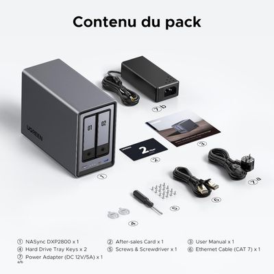 UGREEN NAS 2 DXP2800 - 2 baies
