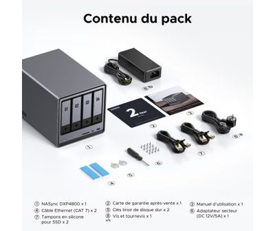 UGREEN Serveur NAS DXP4800 - 4 baies