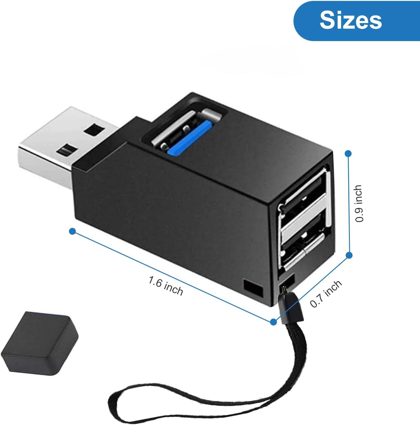 Hub USB 3.0 à 3 Ports(2 USB 2.0 + USB 3.0), Adaptateur