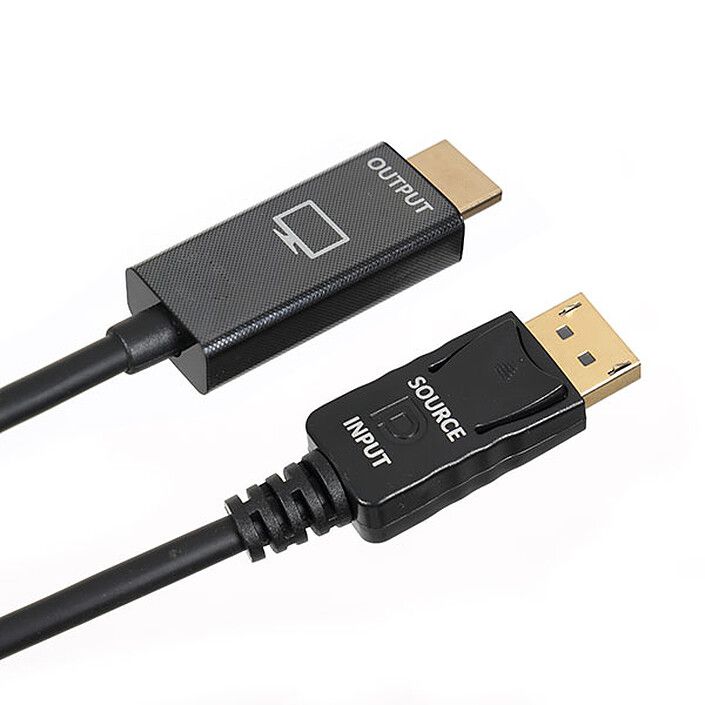 Câble DisplayPort mâle  vers HDMI mâle  1.80m