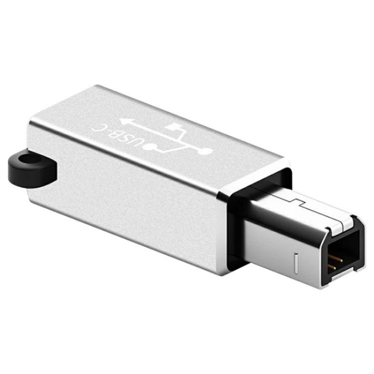 Adaptateur Type-C femelle vers USB B MIDI mâle (argent)