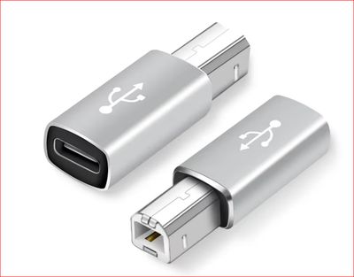 Adaptateur USB-C vers USB B MIDI – Argent