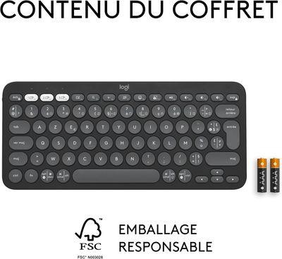 Logitech Pebble Keys 2 K380s Noir