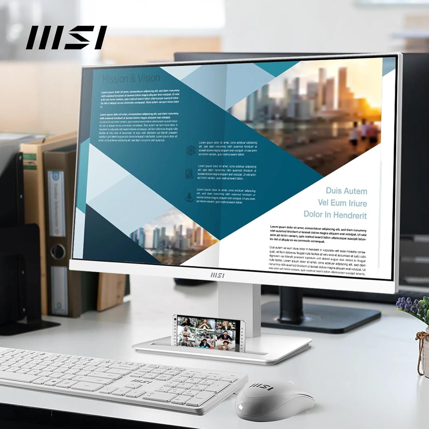 MSI Pro MP2412W Écran Bureautique 23.8" Full HD blanc