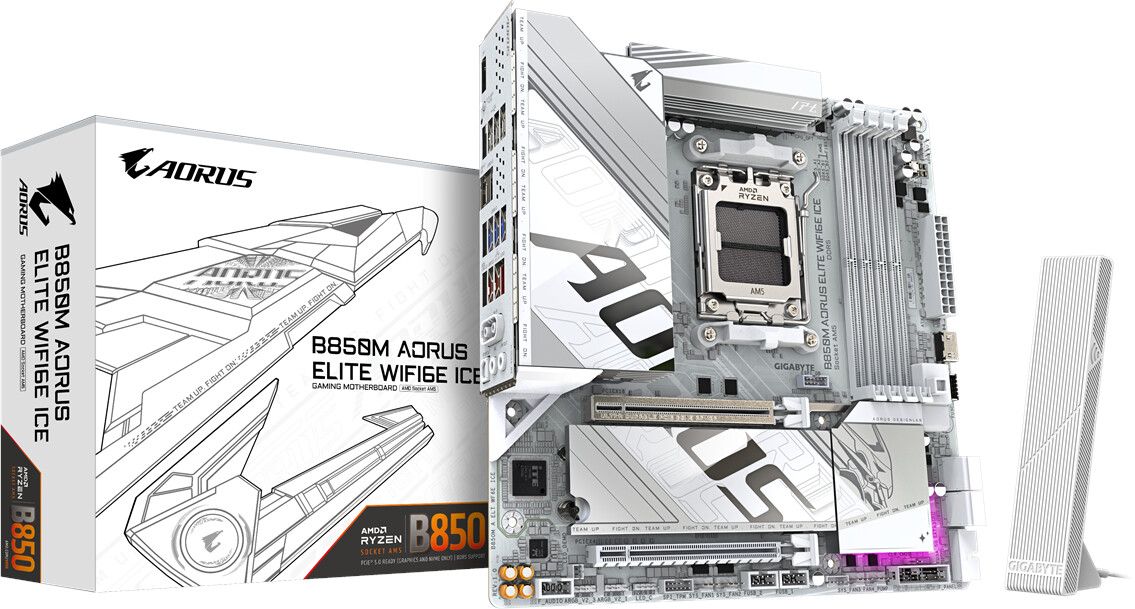 GigaByte B850M Aorus Elite WiFi6E Ice  Micro-ATX