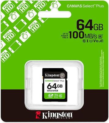 Kingston Carte SD Canvas Select Plus Gen3 64Go