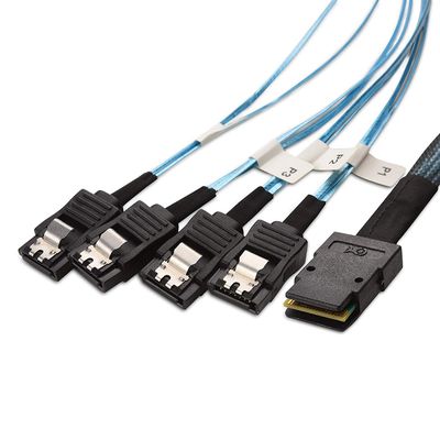 Câble Mini SAS SFF-8087 vers 4 Sata avec verrouillage