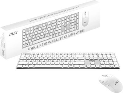 MSI FORGE K210 W COMBO - Kit clavier et souris - Noir ou Blanc